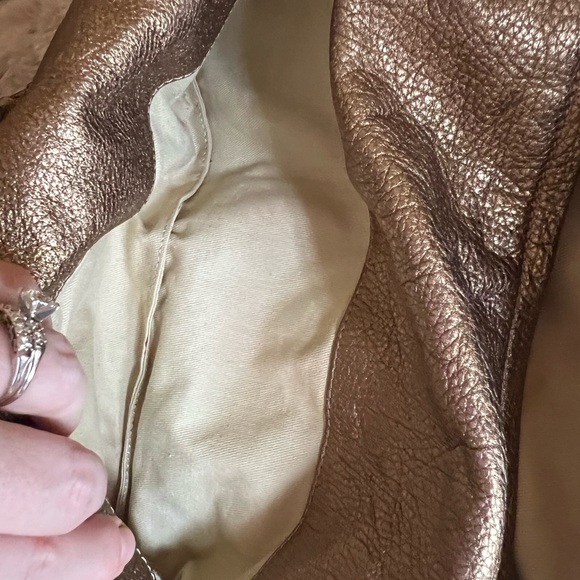 ✨✨CHLOE Metallic Gold Leather Silverado Bag Pewter Shade - Picture 14 of 14